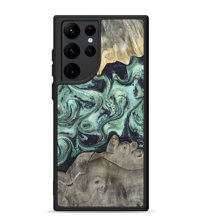 Galaxy S22 Ultra Wood Phone Case - Artie (Green, 820145)
