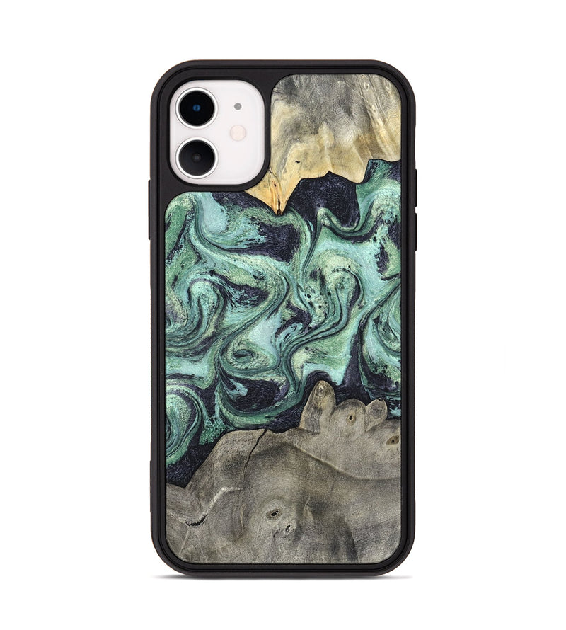 iPhone 11 Wood Phone Case - Artie (Green, 820145)