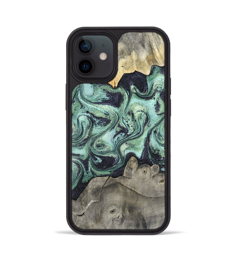 iPhone 12 Wood Phone Case - Artie (Green, 820145)
