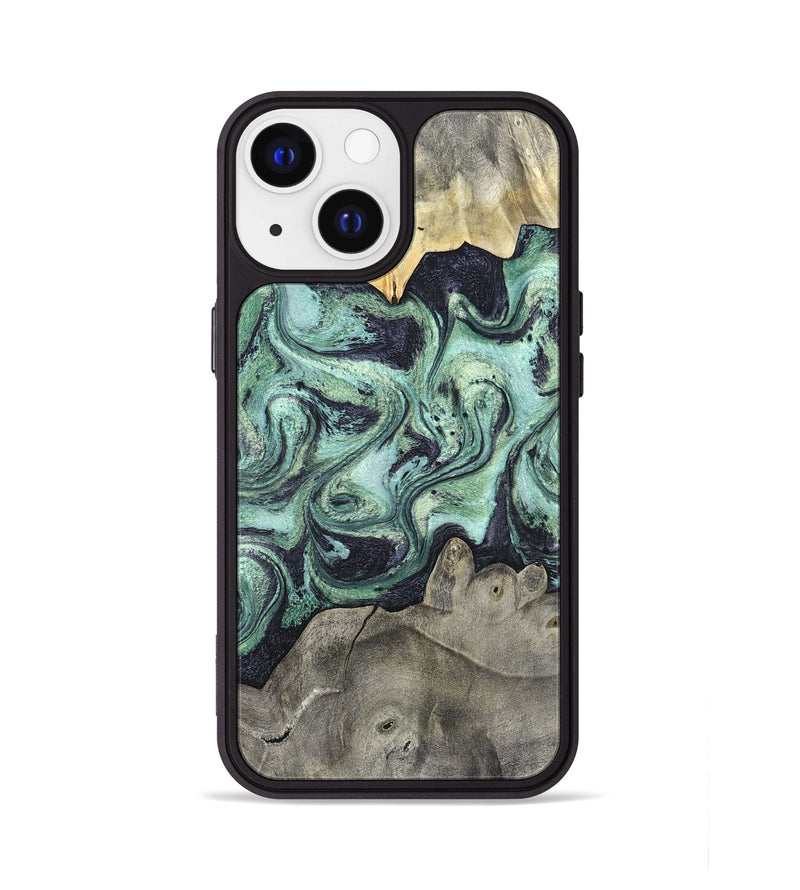 iPhone 13 Wood Phone Case - Artie (Green, 820145)
