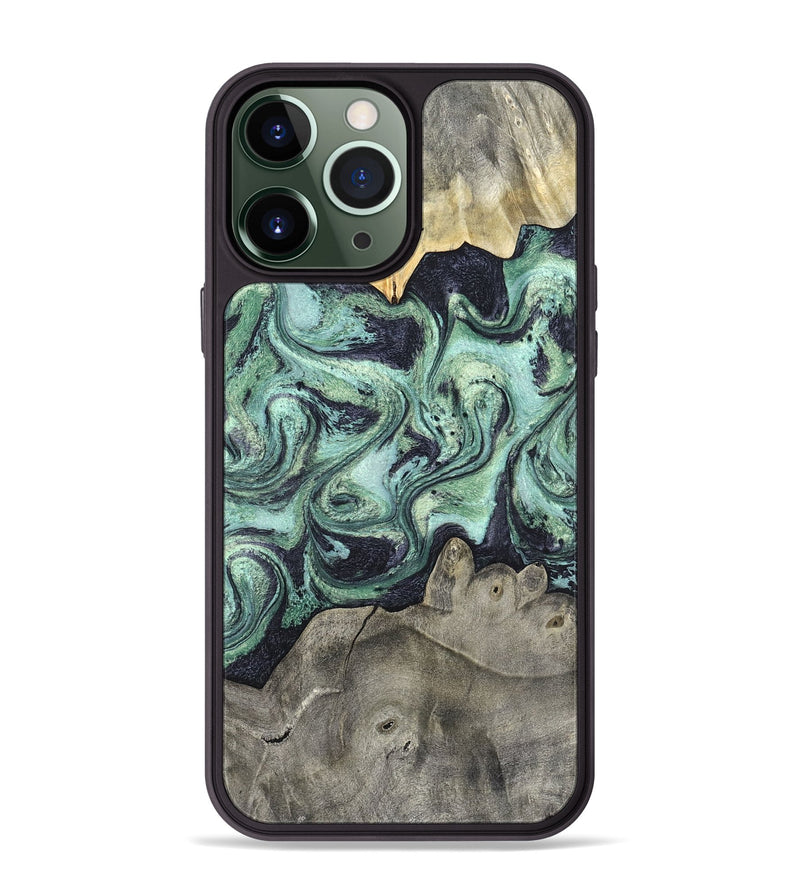 iPhone 13 Pro Max Wood Phone Case - Artie (Green, 820145)
