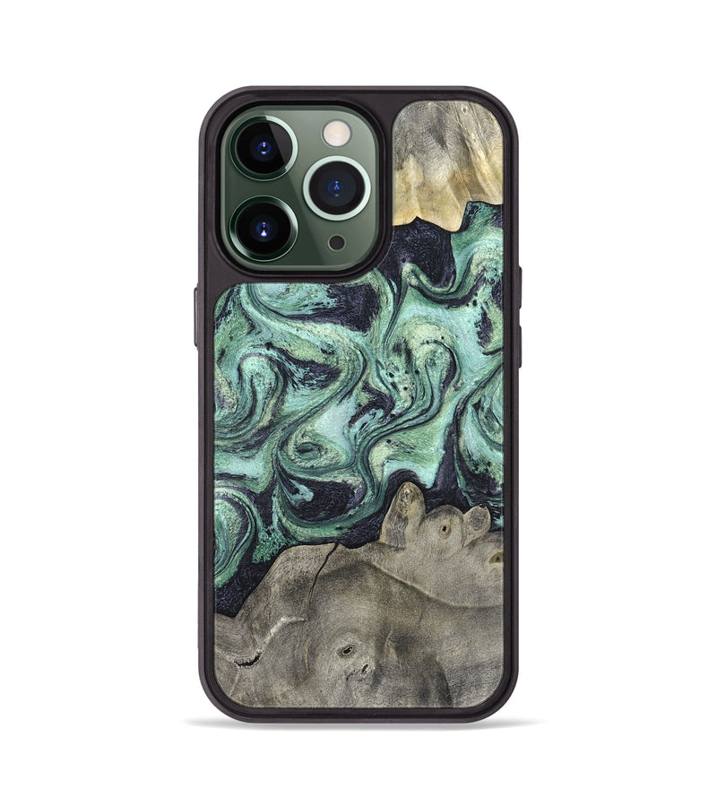 iPhone 13 Pro Wood Phone Case - Artie (Green, 820145)