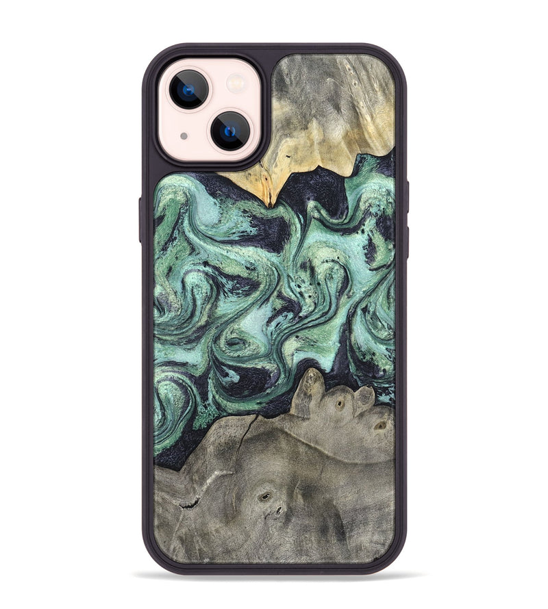 iPhone 14 Plus Wood Phone Case - Artie (Green, 820145)