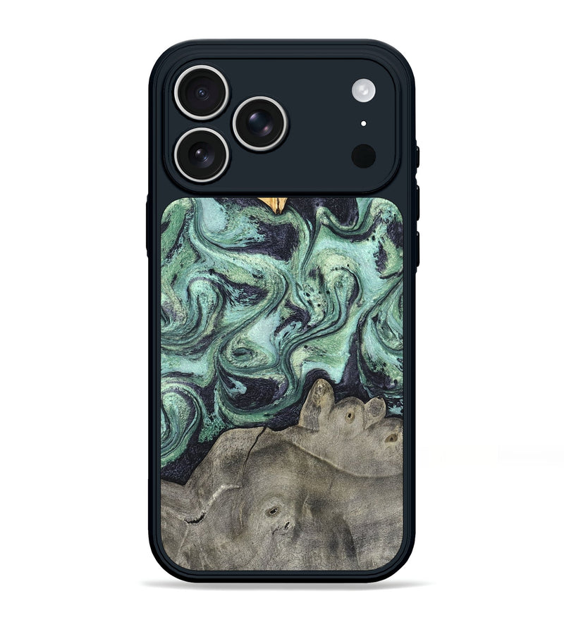iPhone 17 Pro Max Wood Phone Case - Artie (Green, 820145)