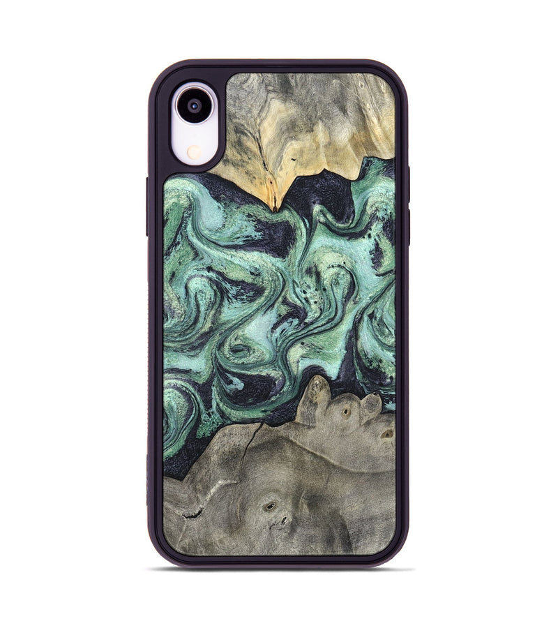 iPhone Xr Wood Phone Case - Artie (Green, 820145)