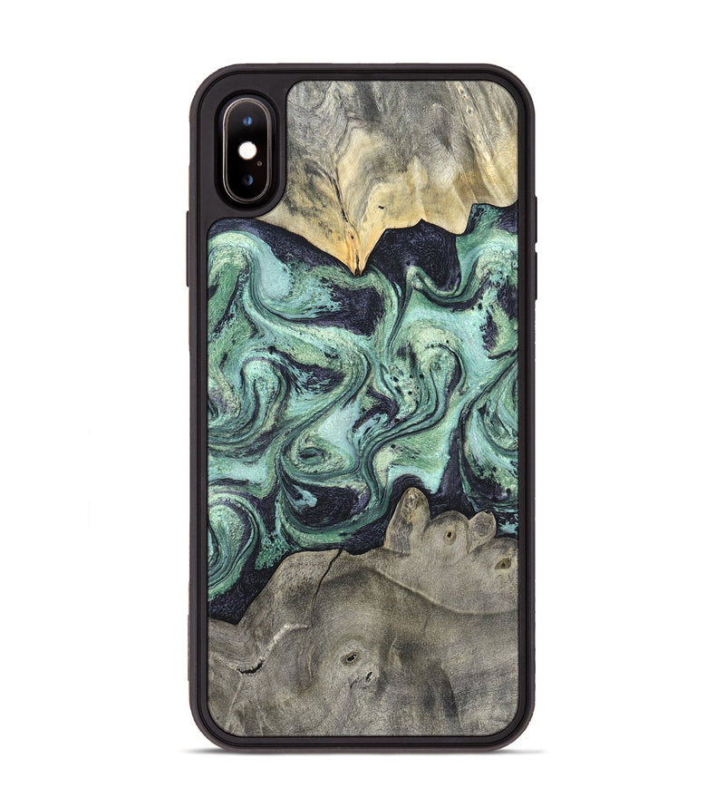 iPhone Xs Max Wood Phone Case - Artie (Green, 820145)
