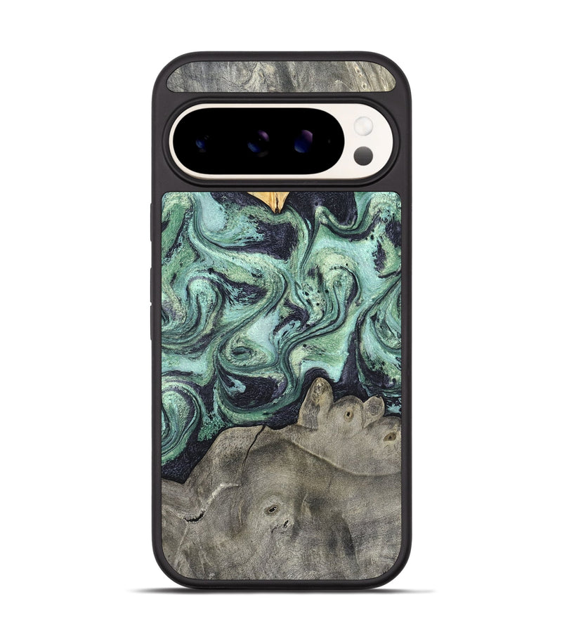 Pixel 9 Wood Phone Case - Artie (Green, 820145)