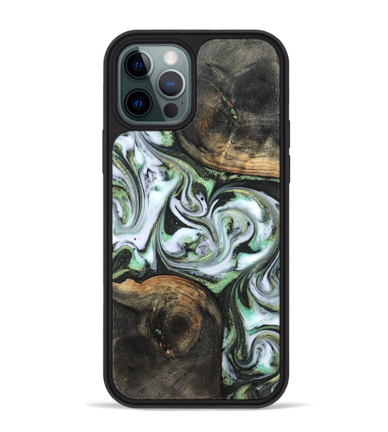 iPhone 12 Pro Max Wood Phone Case - Lyra (Green, 820147)