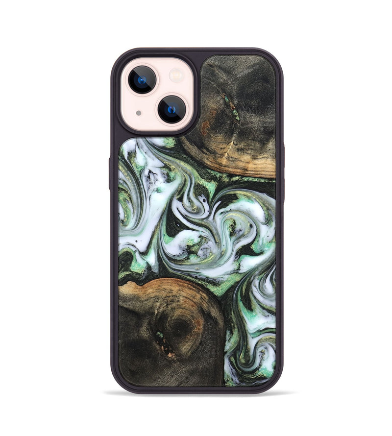 iPhone 14 Wood Phone Case - Lyra (Green, 820147)
