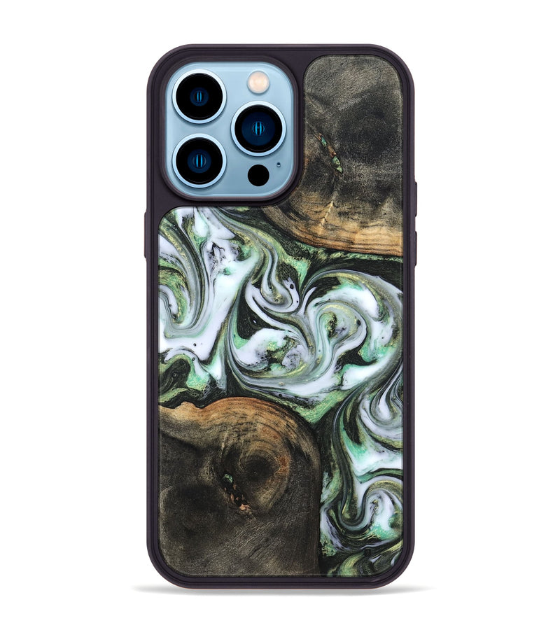 iPhone 14 Pro Max Wood Phone Case - Lyra (Green, 820147)