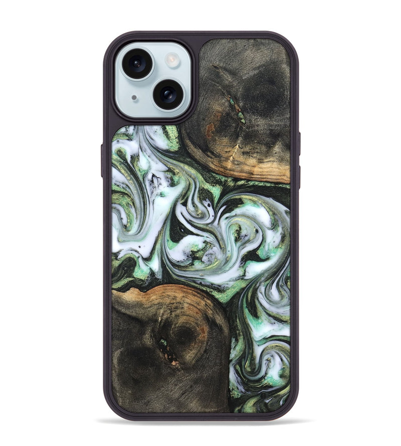 iPhone 15 Plus Wood Phone Case - Lyra (Green, 820147)