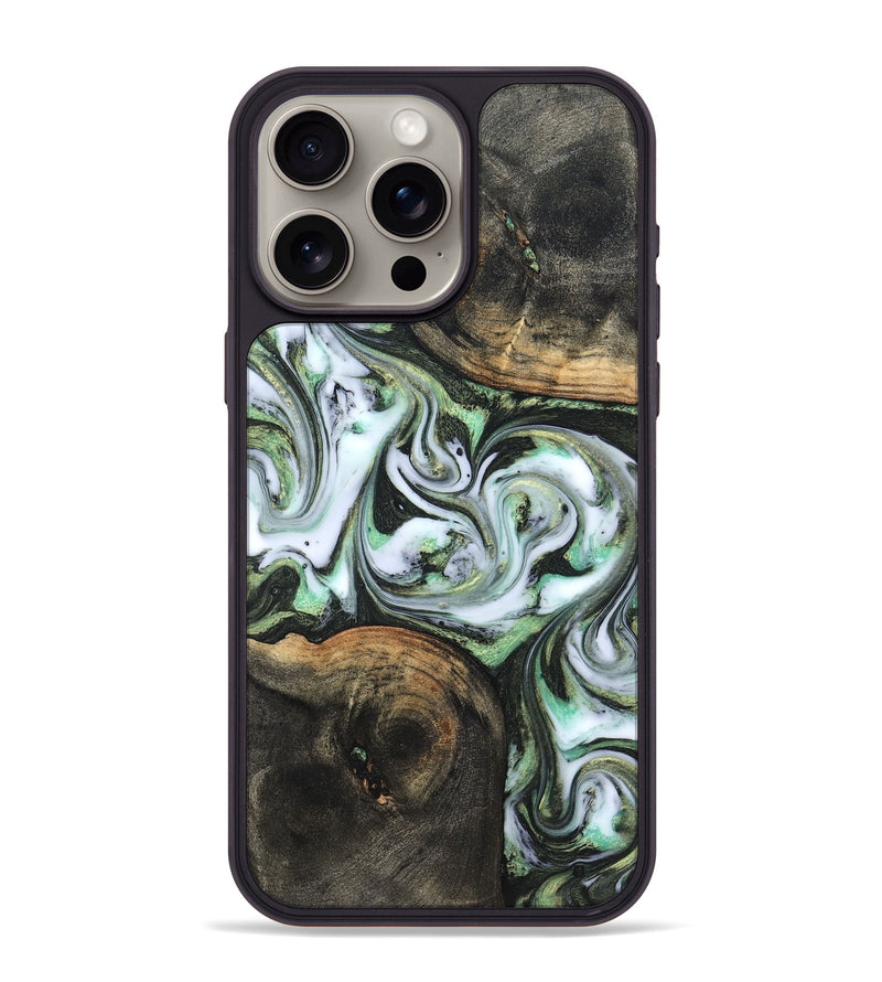 iPhone 15 Pro Max Wood Phone Case - Lyra (Green, 820147)