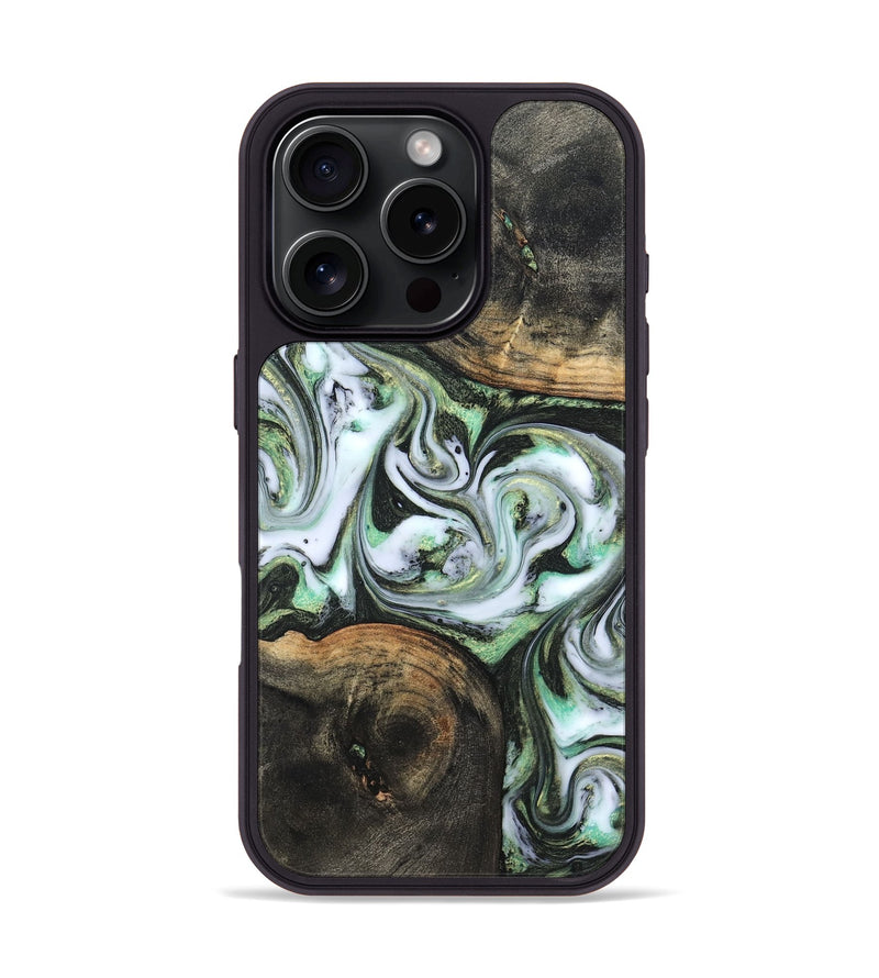 iPhone 16 Pro Wood Phone Case - Lyra (Green, 820147)