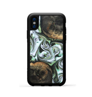 iPhone Xs Wood Phone Case - Lyra (Green, 820147)