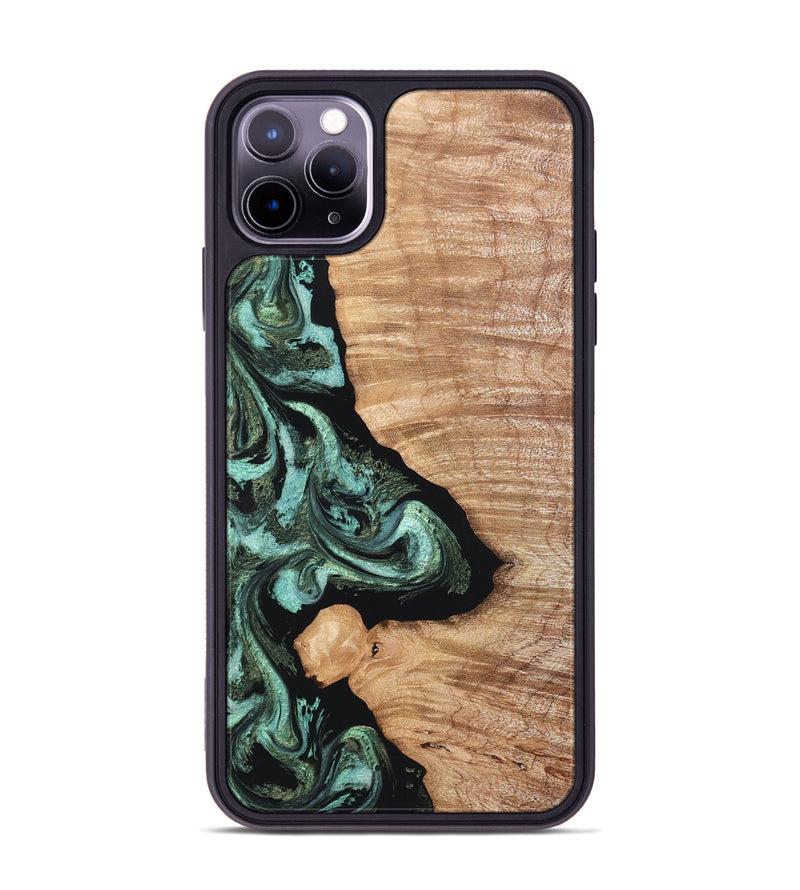 iPhone 11 Pro Max Wood Phone Case - Dixie (Green, 820148)