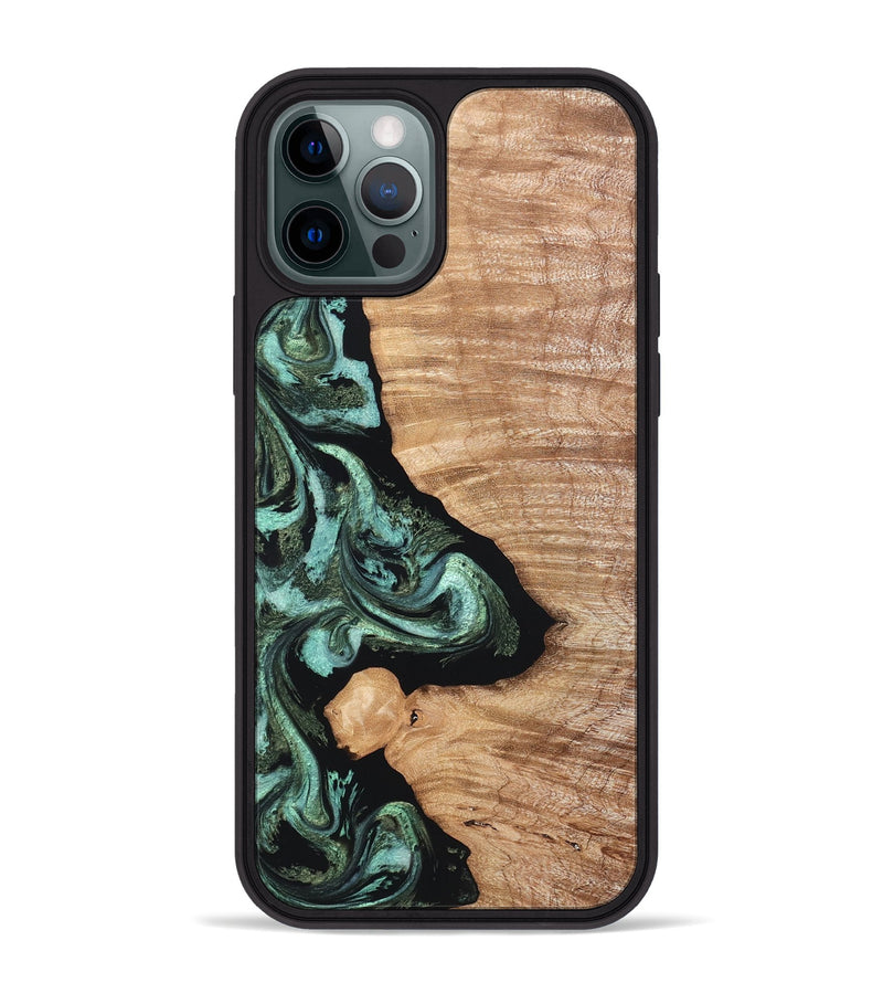 iPhone 12 Pro Max Wood Phone Case - Dixie (Green, 820148)
