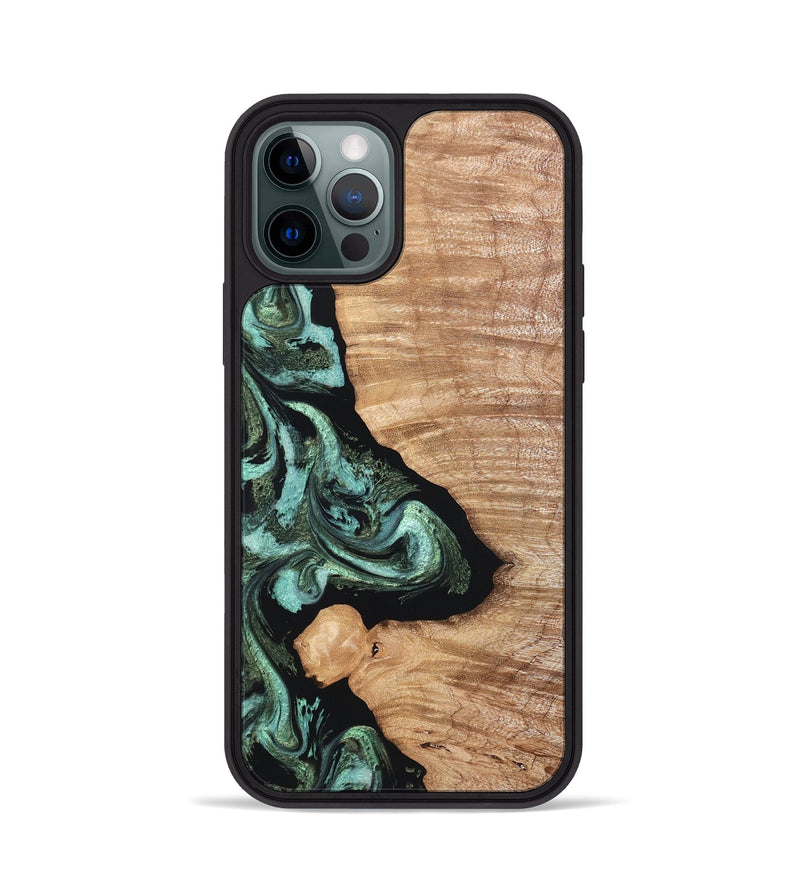 iPhone 12 Pro Wood Phone Case - Dixie (Green, 820148)
