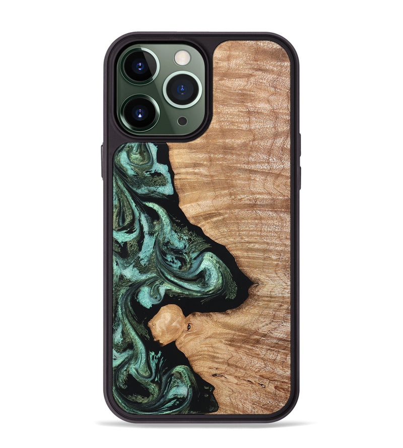 iPhone 13 Pro Max Wood Phone Case - Dixie (Green, 820148)