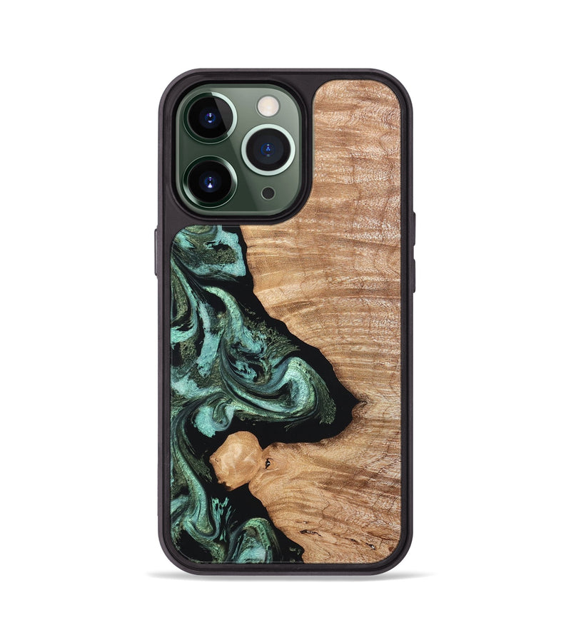 iPhone 13 Pro Wood Phone Case - Dixie (Green, 820148)