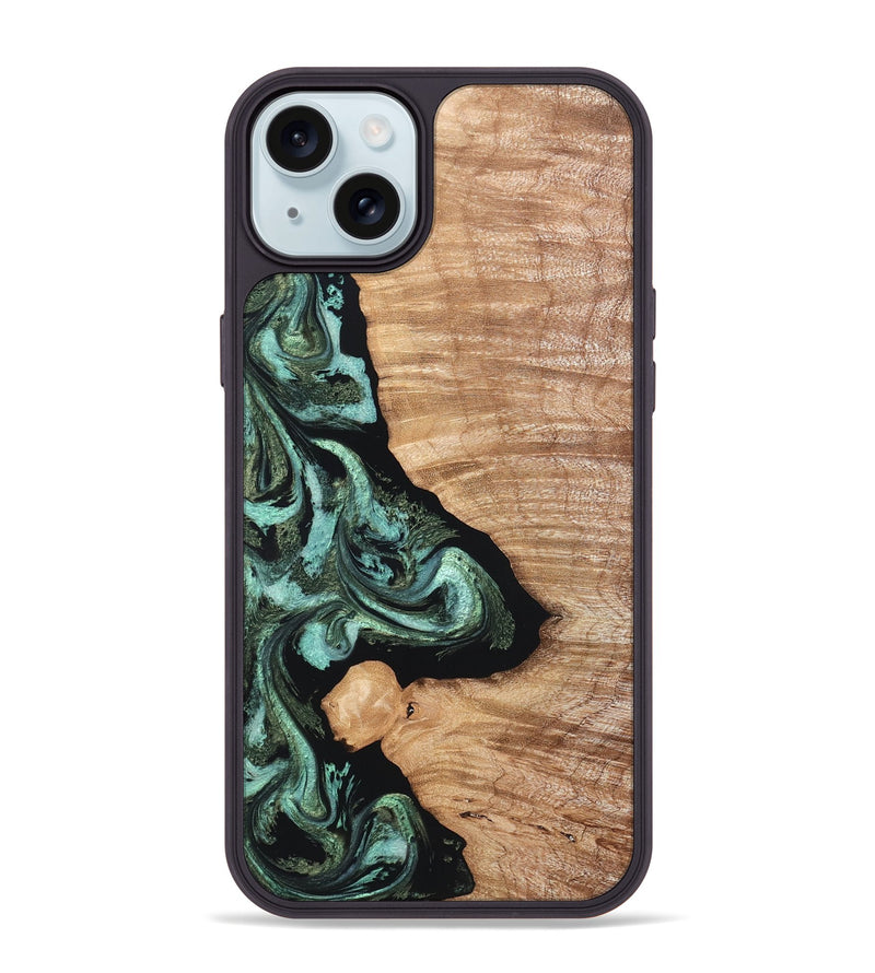 iPhone 15 Plus Wood Phone Case - Dixie (Green, 820148)