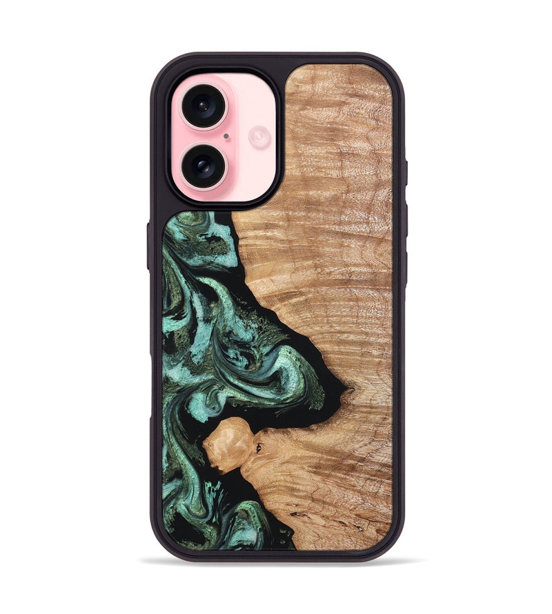 iPhone 16 Wood Phone Case - Dixie (Green, 820148)