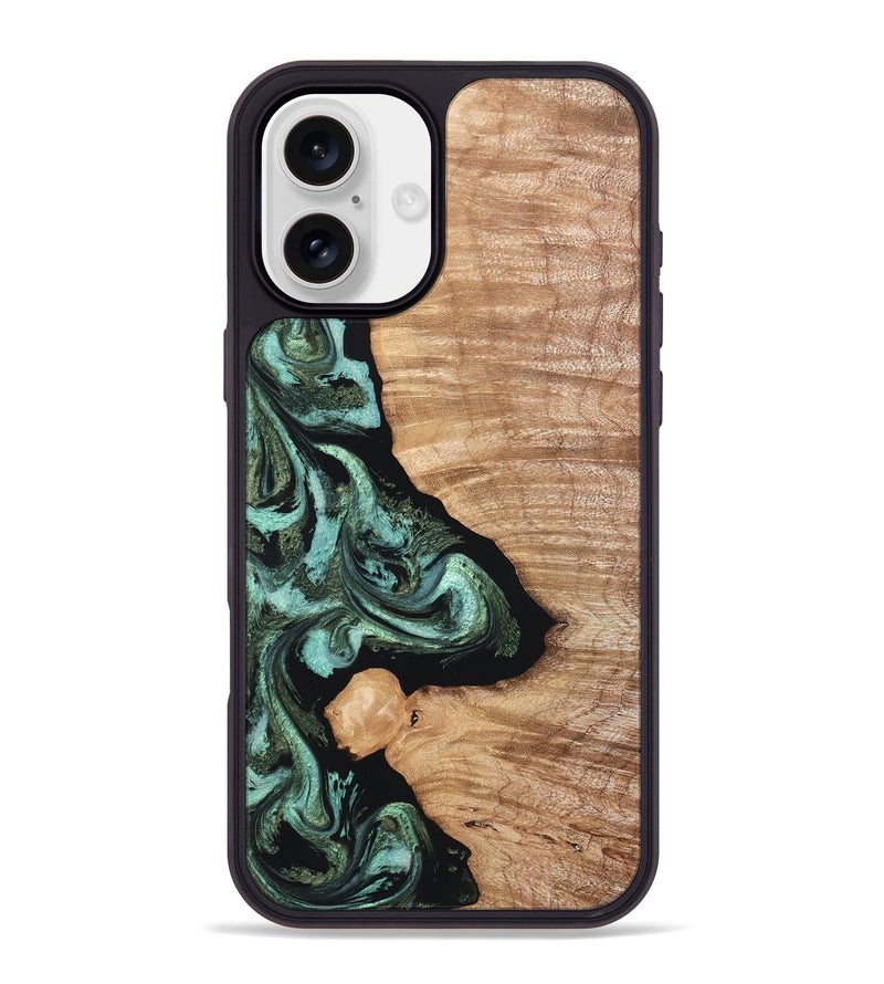 iPhone 16 Plus Wood Phone Case - Dixie (Green, 820148)