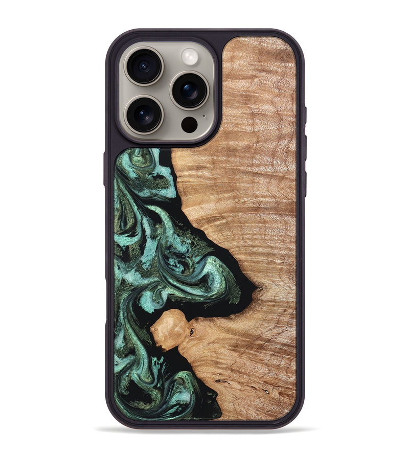 iPhone 16 Pro Max Wood Phone Case - Dixie (Green, 820148)