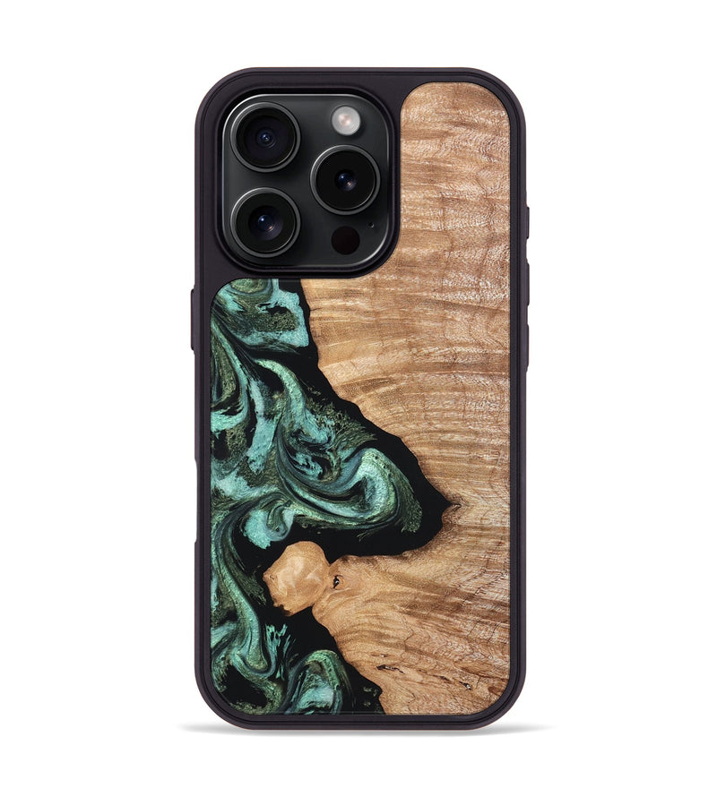 iPhone 16 Pro Wood Phone Case - Dixie (Green, 820148)
