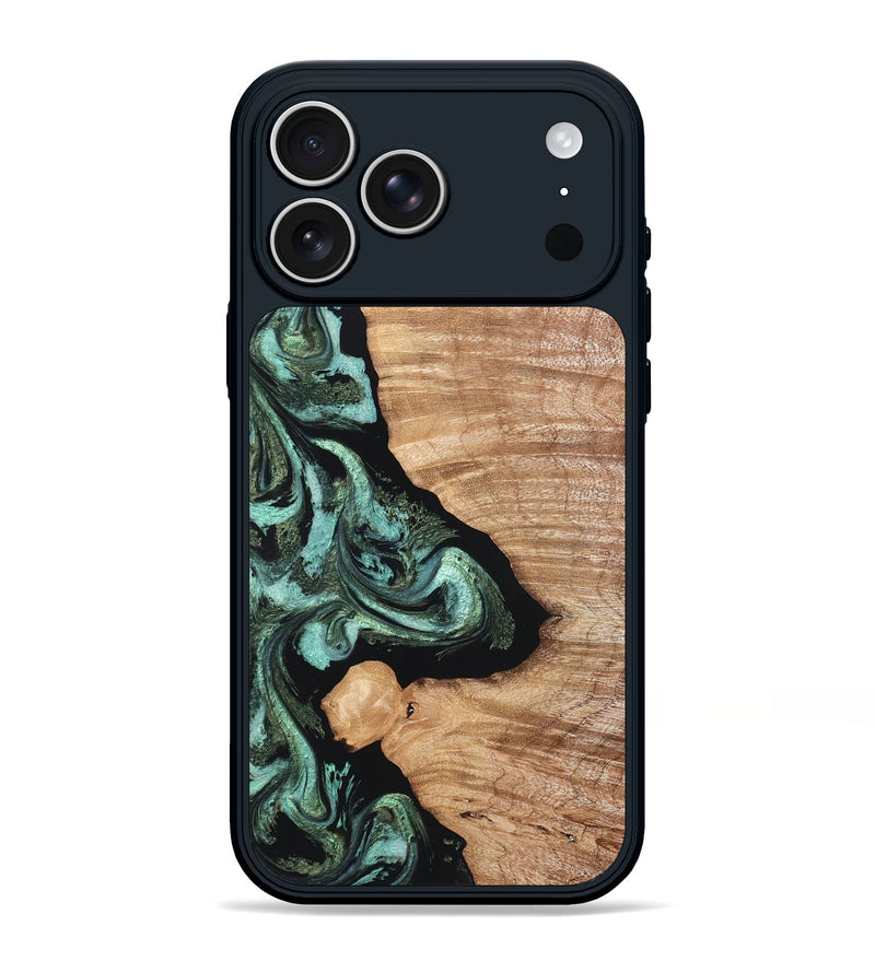 iPhone 17 Pro Max Wood Phone Case - Dixie (Green, 820148)
