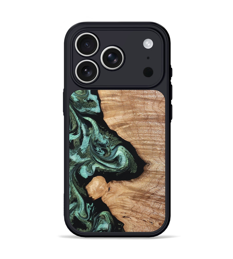 iPhone 17 Pro Wood Phone Case - Dixie (Green, 820148)