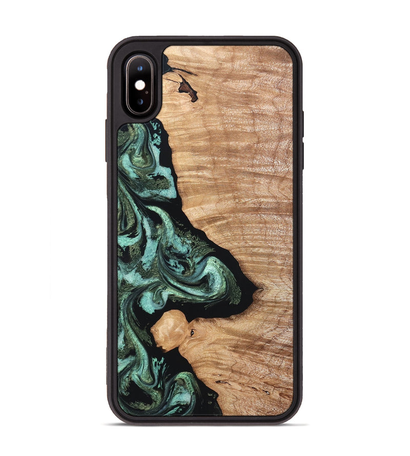 iPhone Xs Max Wood Phone Case - Dixie (Green, 820148)