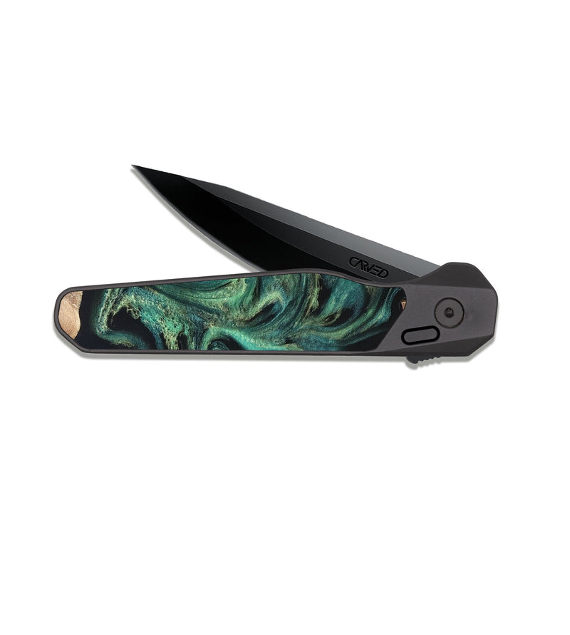 EDC Dark Slate Wood Pocket Knife - Bryant (Green, 820149)