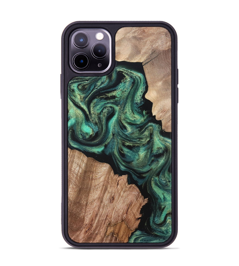 iPhone 11 Pro Max Wood Phone Case - Bryant (Green, 820149)