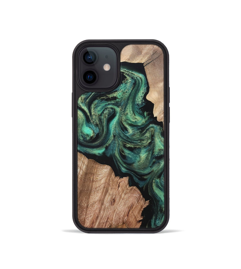 iPhone 12 mini Wood Phone Case - Bryant (Green, 820149)
