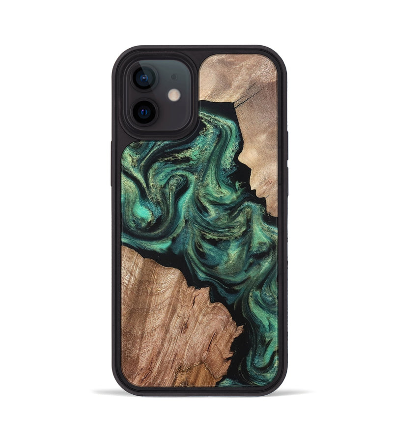 iPhone 12 Wood Phone Case - Bryant (Green, 820149)
