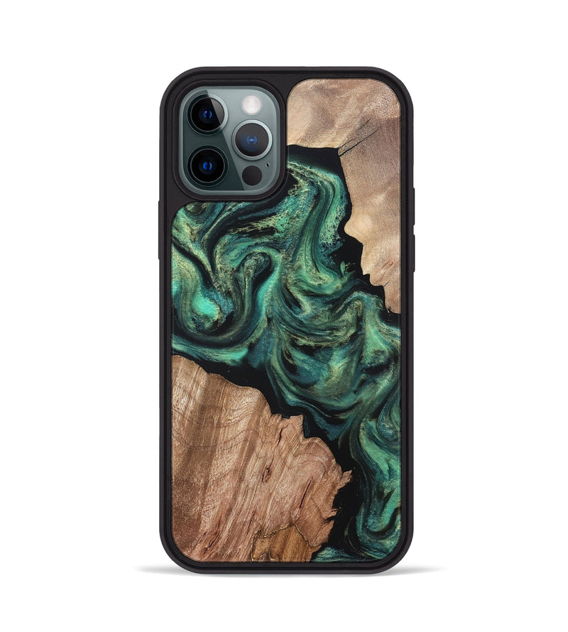 iPhone 12 Pro Wood Phone Case - Bryant (Green, 820149)