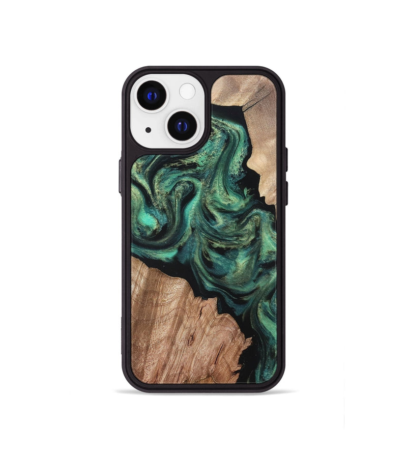 iPhone 13 mini Wood Phone Case - Bryant (Green, 820149)