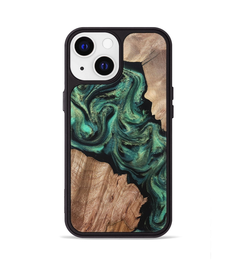 iPhone 13 Wood Phone Case - Bryant (Green, 820149)