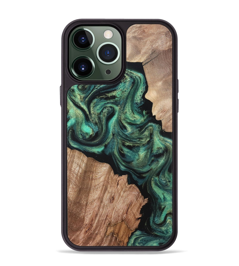 iPhone 13 Pro Max Wood Phone Case - Bryant (Green, 820149)