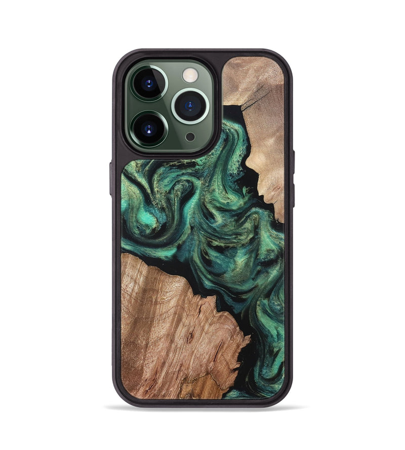 iPhone 13 Pro Wood Phone Case - Bryant (Green, 820149)