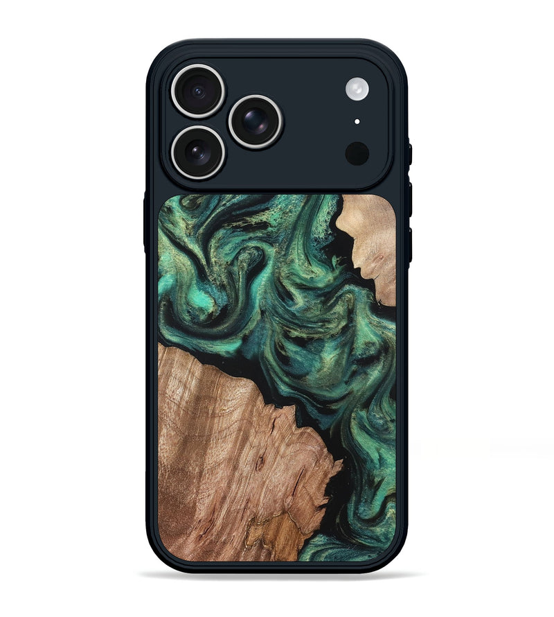 iPhone 17 Pro Max Wood Phone Case - Bryant (Green, 820149)