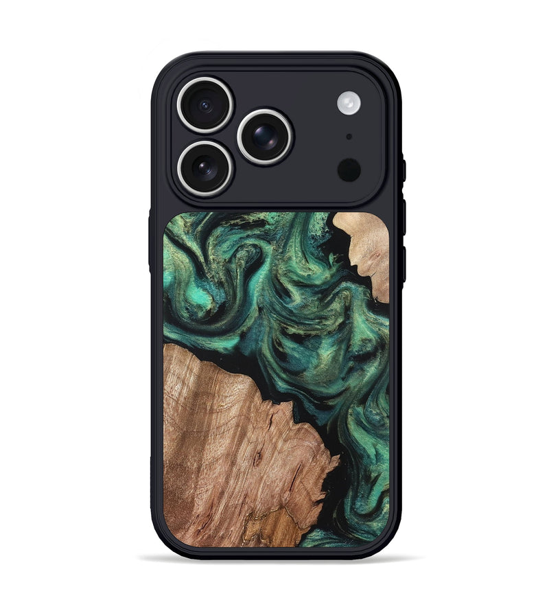 iPhone 17 Pro Wood Phone Case - Bryant (Green, 820149)