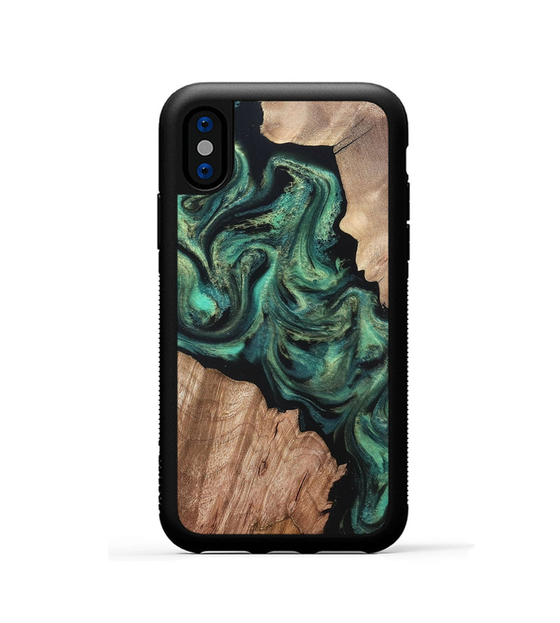 iPhone Xs Wood Phone Case - Bryant (Green, 820149)
