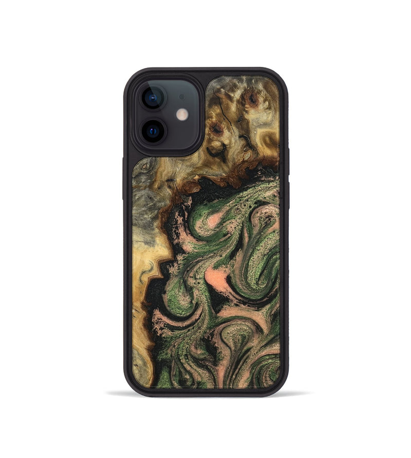 iPhone 12 mini Wood Phone Case - Tyree (Green, 820151)