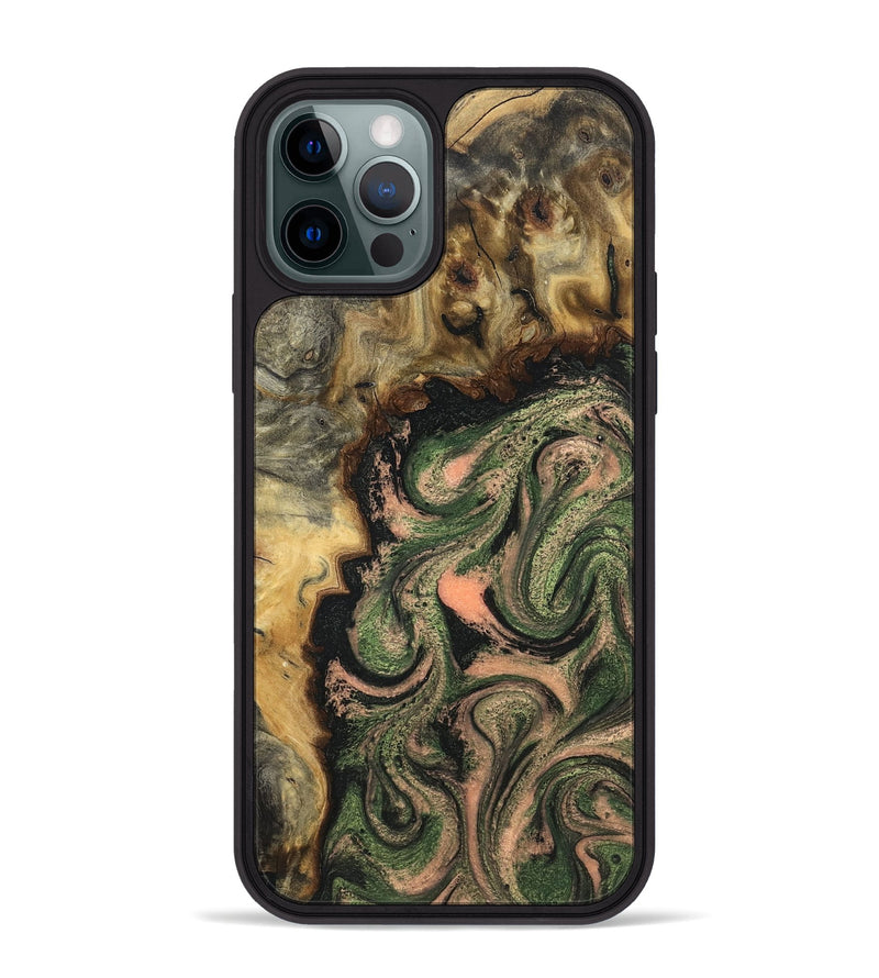 iPhone 12 Pro Max Wood Phone Case - Tyree (Green, 820151)