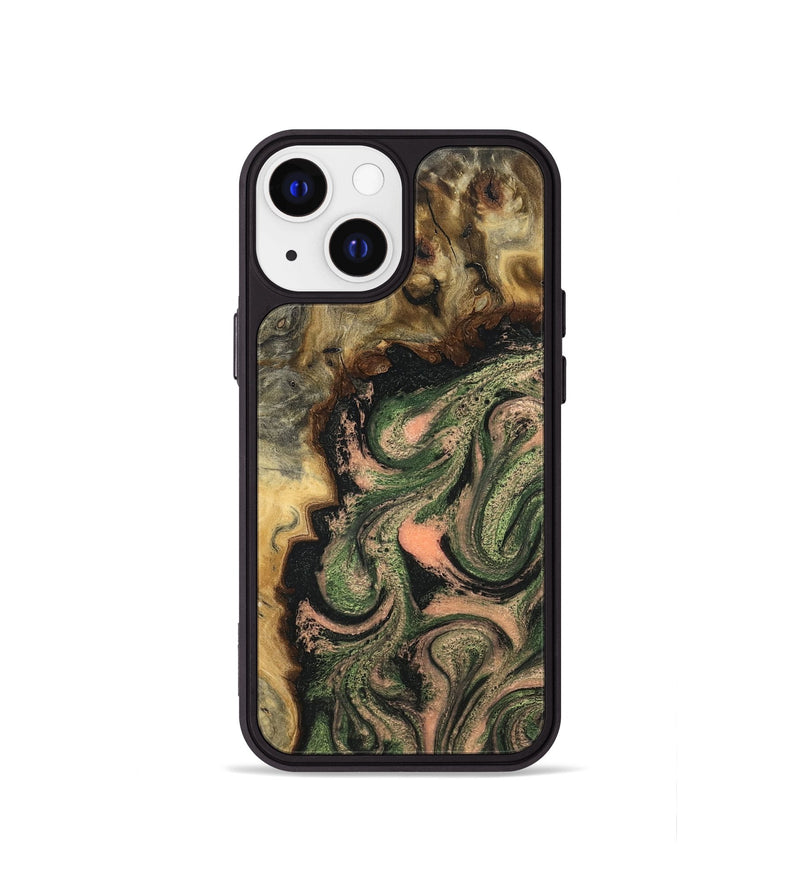 iPhone 13 mini Wood Phone Case - Tyree (Green, 820151)