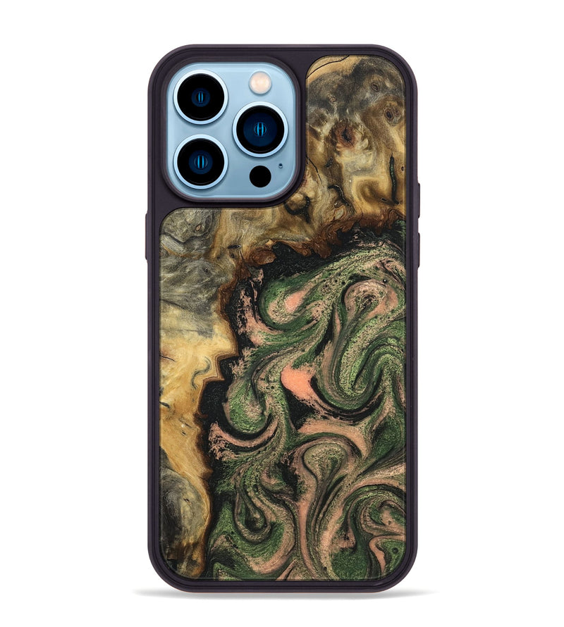 iPhone 14 Pro Max Wood Phone Case - Tyree (Green, 820151)