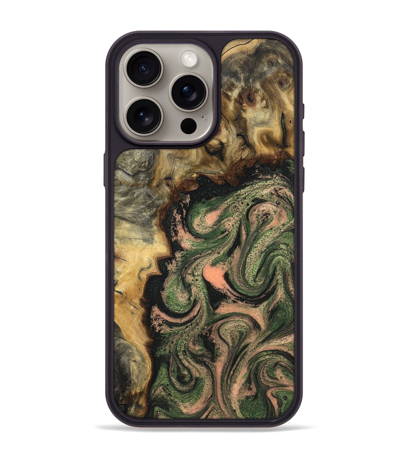iPhone 15 Pro Max Wood Phone Case - Tyree (Green, 820151)