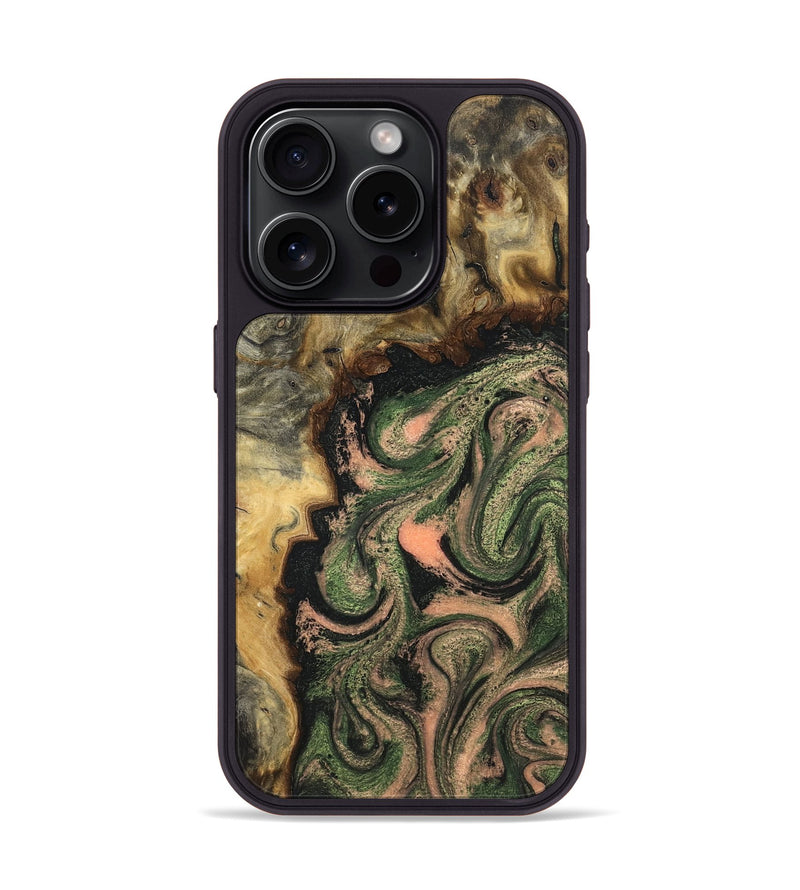 iPhone 15 Pro Wood Phone Case - Tyree (Green, 820151)