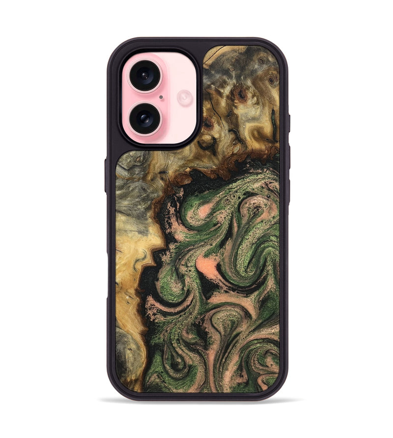 iPhone 16 Wood Phone Case - Tyree (Green, 820151)